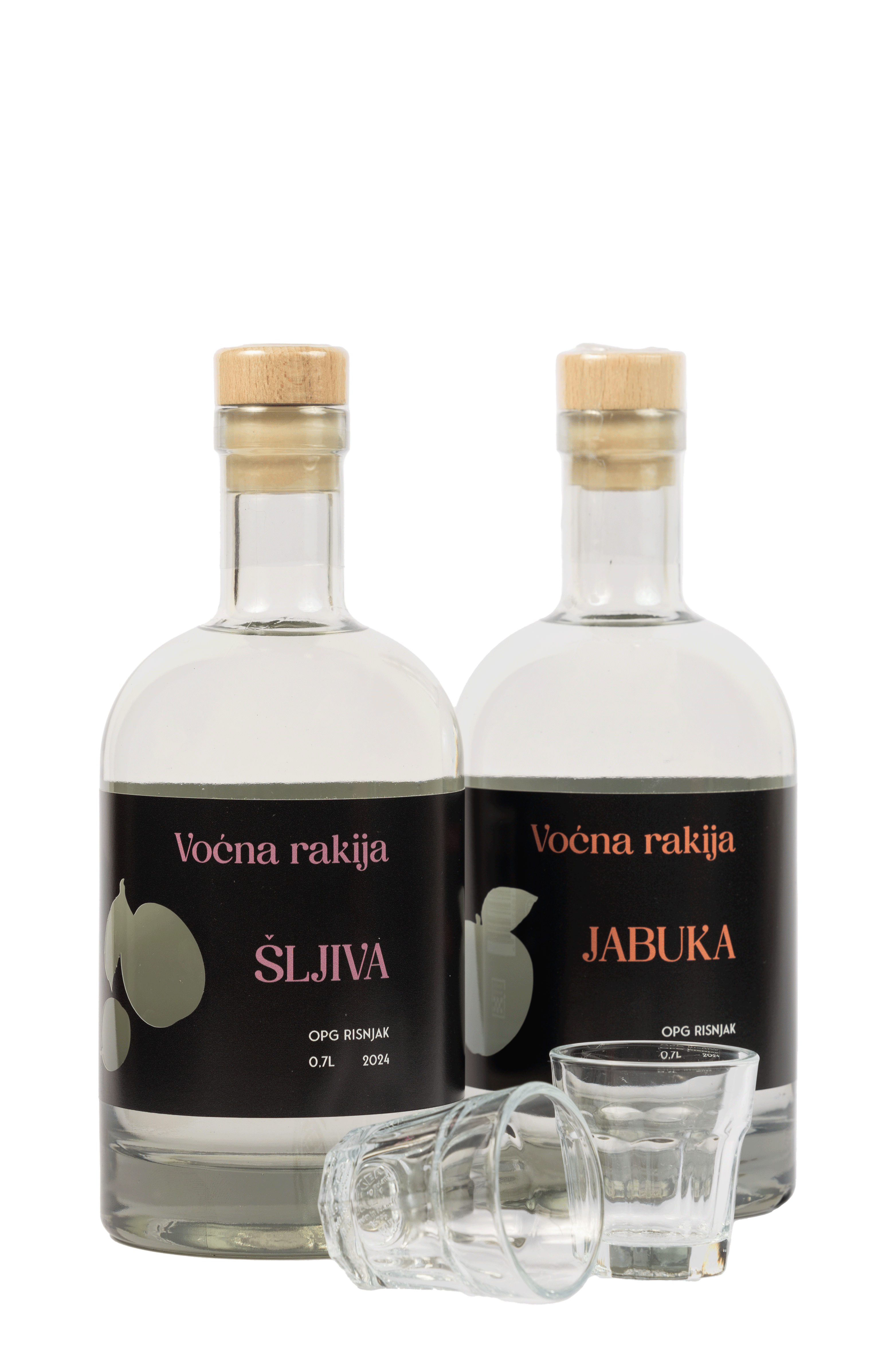 OPG RISNJAK - Voćna rakija Jabuka i Voćna rakija Šljiva